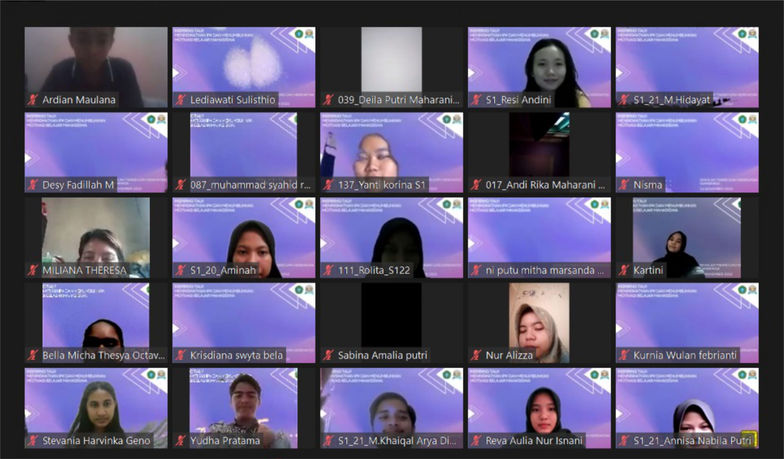 You are currently viewing Webinar motivasi dengan tema Inspirang Talk “ Strategi  Kreatif untuk meningkatkan IPK dan Menumbuhkan Motivasi Belajar Mahasiswa”