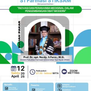 Read more about the article HMP S1 Farmasi STIKSAM gelar Kuliah Pakar dan Best Practice bagi Mahasiswa dan Dosen